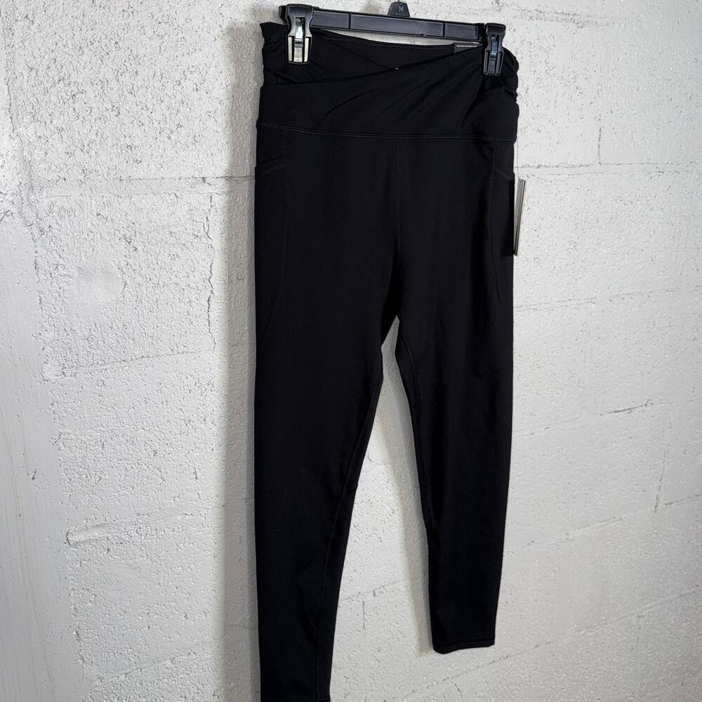 Dkny Sport Women's Super Soft Compression Crossover Tights, Black, Large